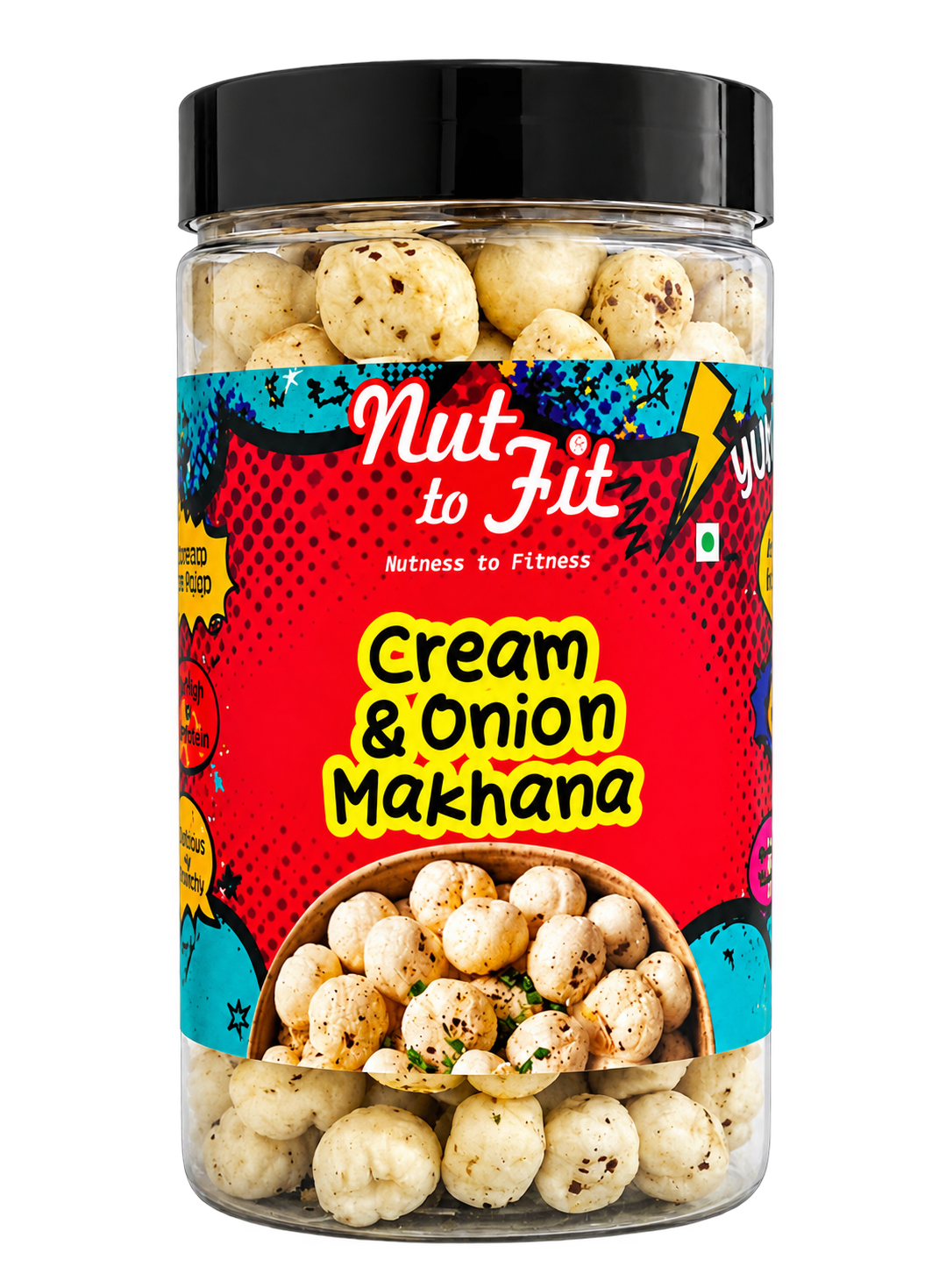 Cream & Onion makhana packaging